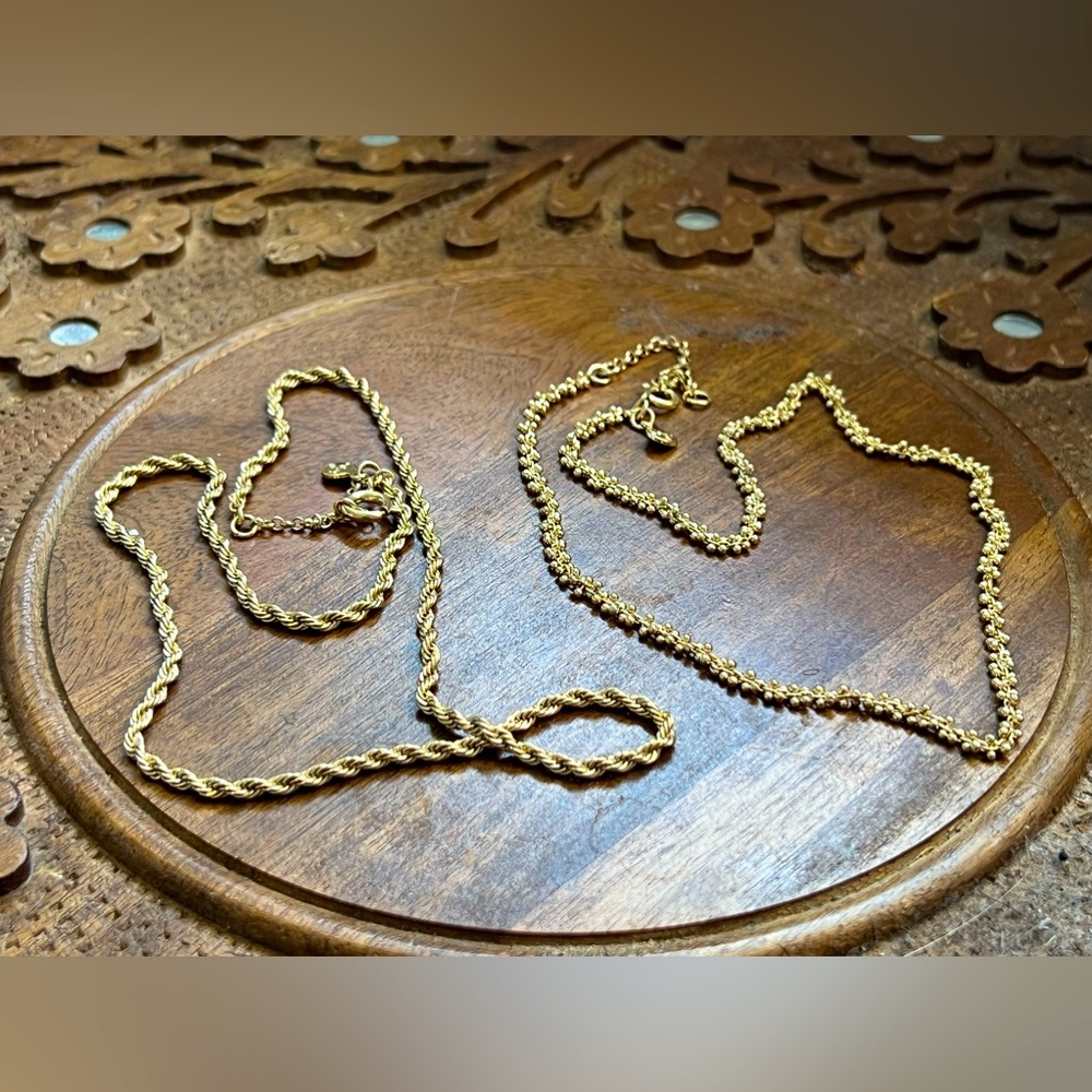 NEW LOFT Pair of Gold Necklaces